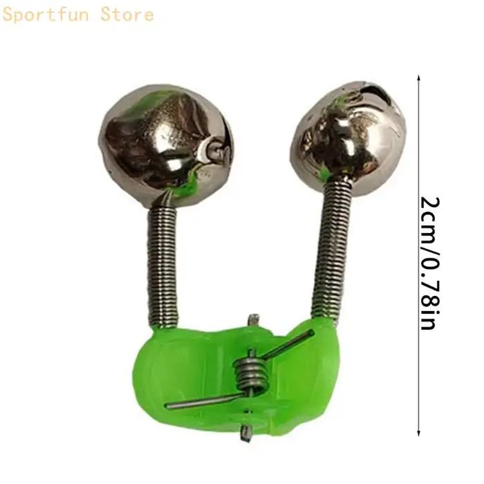 100 pièces cloches d'alarme double pour canne à pêche avec clips X7JD - lot économique
