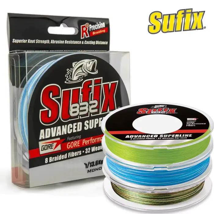 Ligne de pêche SUFIX 832 tressée 8X 120m/250m multifilament haute résistance 13-86LB pour carpe et pêche sportive