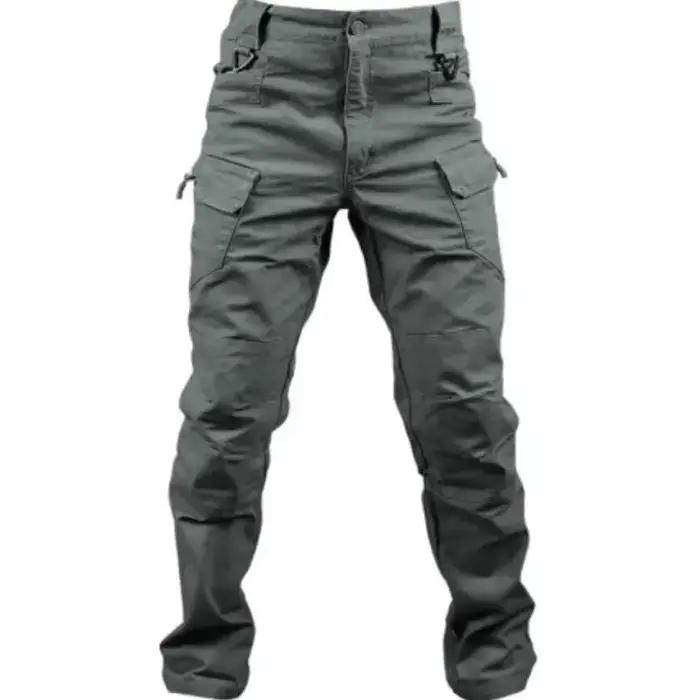 Pantalon tactique chasse pêche 97% coton stretch multi-poches randonnée camping homme