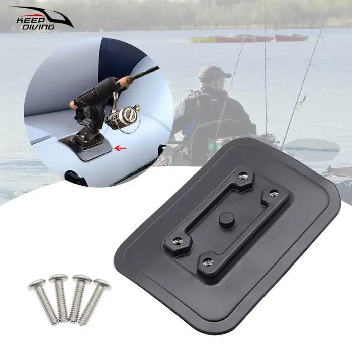 Support de canne à pêche fixe pour bateau gonflable - Base collante PVC pour sondeur et accessoires