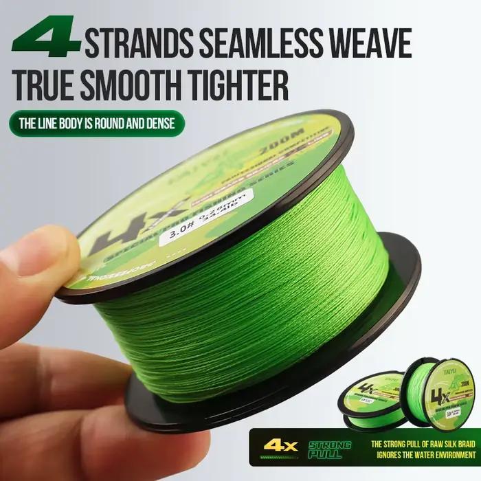 Ligne de pêche PE japonaise TAIYU 4 brins 200m résistance 19LB à 70LB pour carpe durable