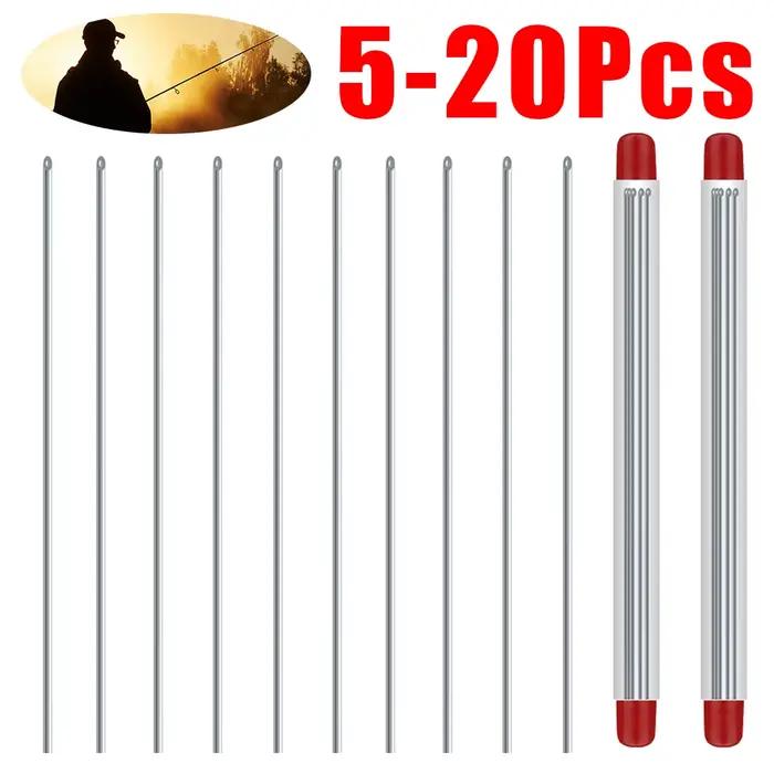 Aiguille à Vers 5-20 Pièces Acier Inoxydable - Perceuse Creuse Portable pour Enfiler Appâts Naturels