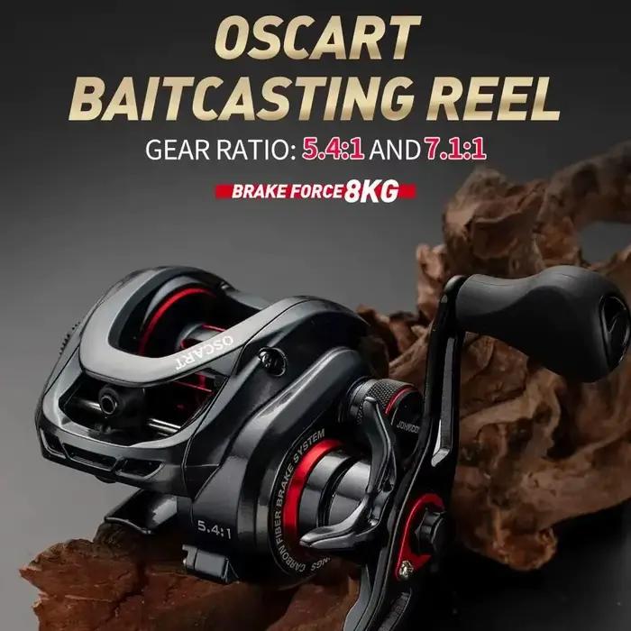 Moulinet de pêche casting multiplicateur 9BB pour seiche et poulpe avec deux spools