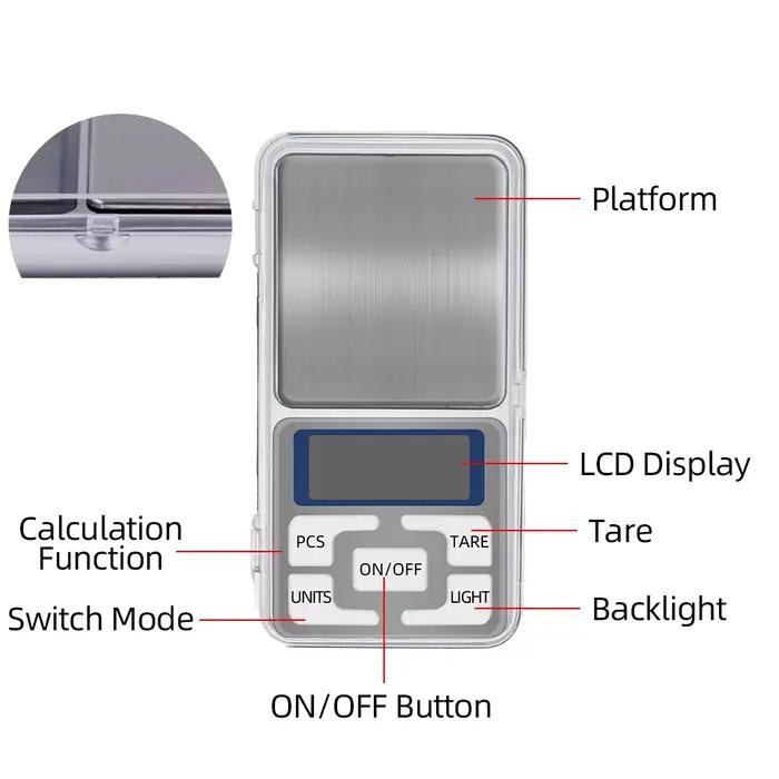 Balance de précision poche 0.01g 100g à 1000g digitale pour pêche pesée appâts plombs amorce et bijoux