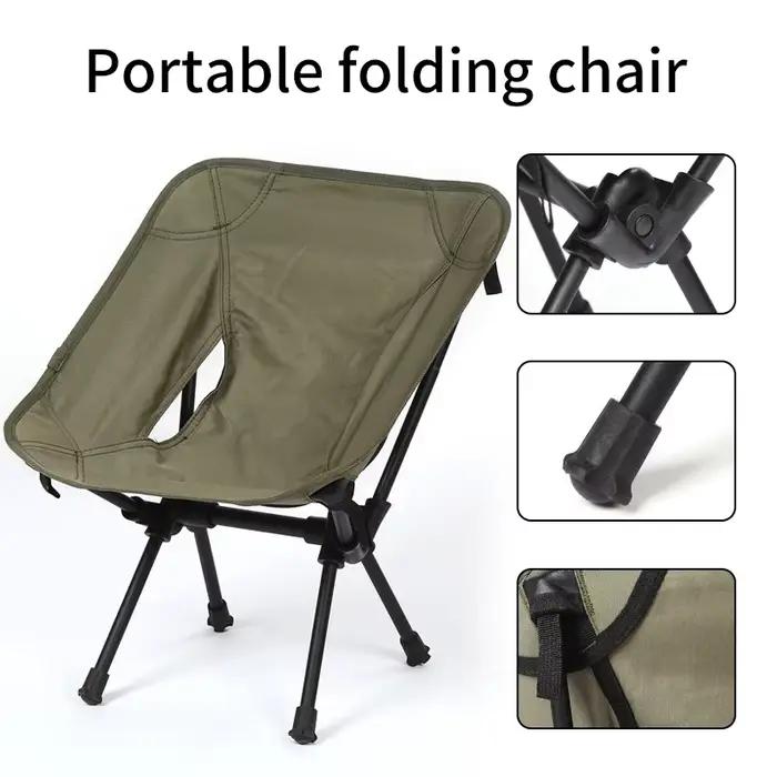Chaise pêche ultra-légère démontable - Siège pliant camping jardin plage avec rangement intégré