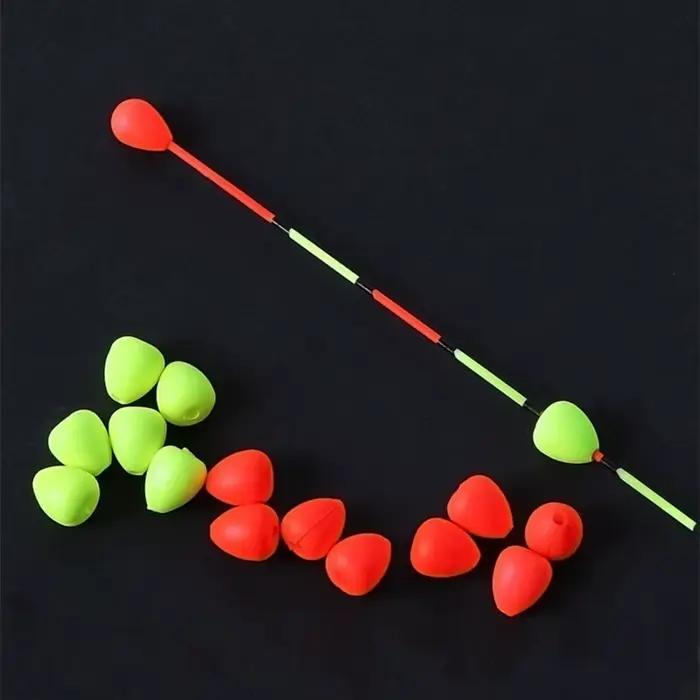 200 billes flottantes fluorescentes pour pêche en eaux vives, indicateurs de touche en mousse, accessoires flottabilité