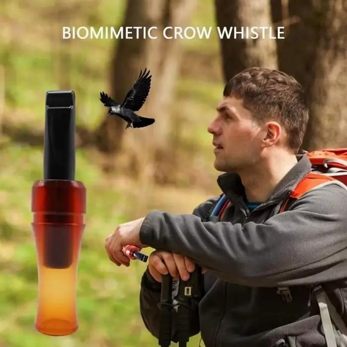 Appel corbeau bionique couleur marron son original sifflet oiseau pour chasse extérieur simulation réaliste