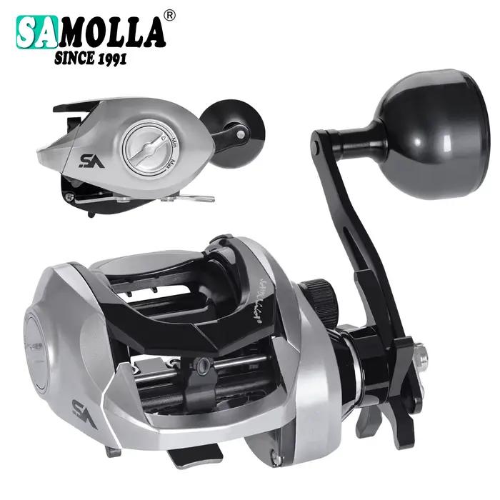 Moulinet de pêche casting SAMOLLA grande capacité pour mer et eau salée - Ratio 6.3:1 frein 15kg