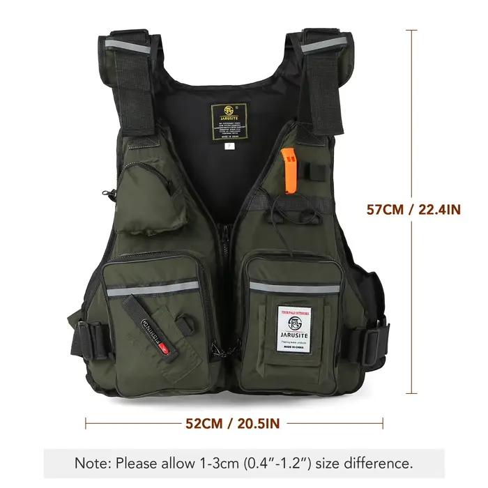 Veste de pêche professionnelle homme avec flottabilité - Gilet de sauvetage portable multi-poches étanche 2022