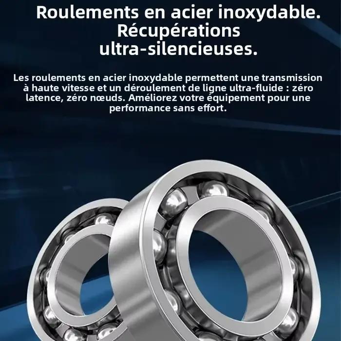 Moulinet baitcasting Huidiao débutant 7.2:1 avec frein magnétique 12 niveaux - 10KG max