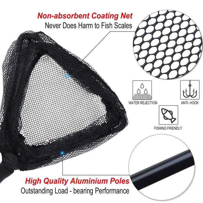 Filet de pêche pliable et rétractable Sougayilang 70 95 115 cm pour truite carpe et perche