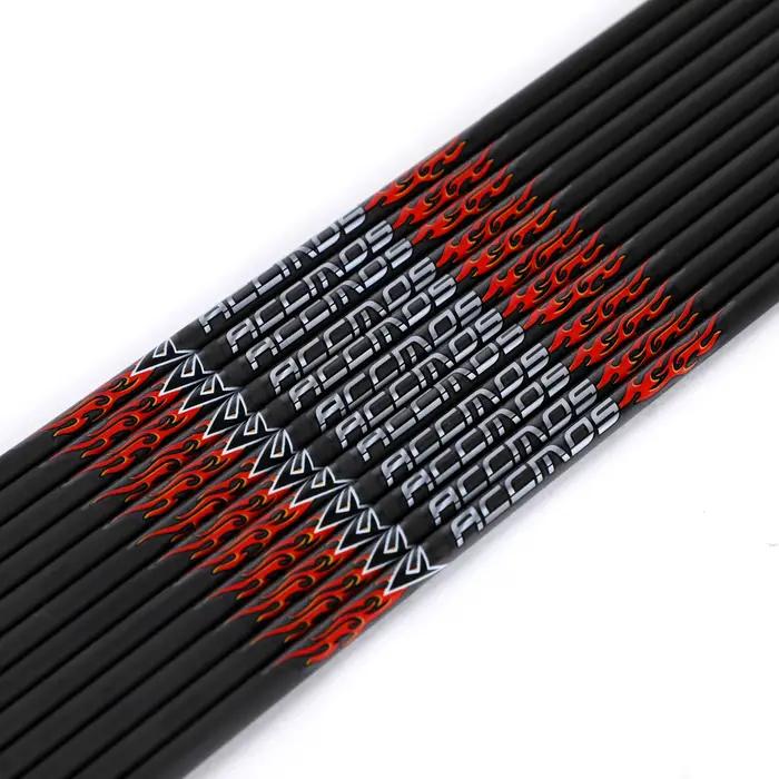 Shafts flèches carbone pur 31 pouces ID5.2mm spine 300-700 pour montage flèches de chasse