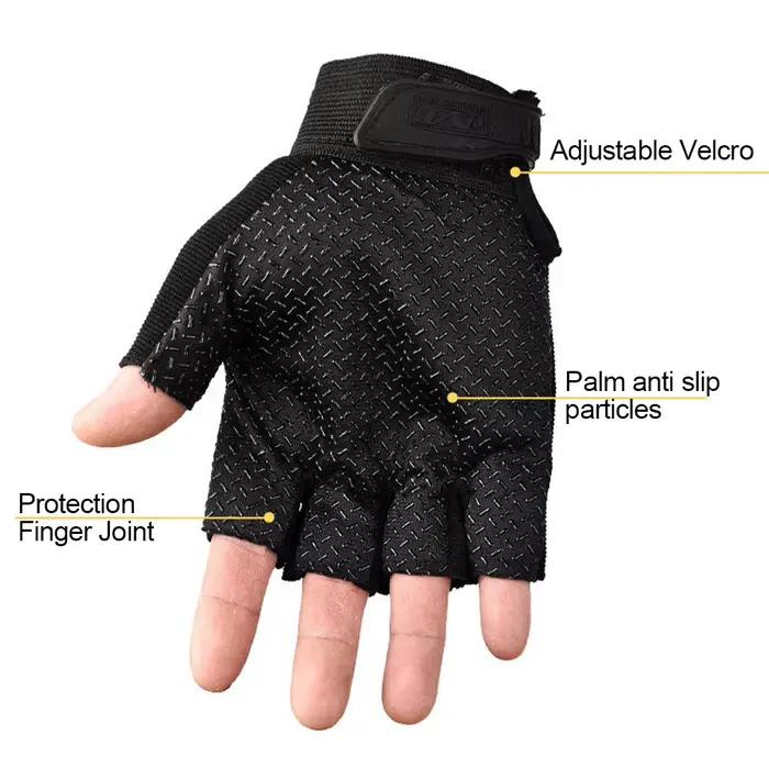 Gants tactiques demi-doigts paintball pêche protection anti-dérapants vélo sports outdoor hommes