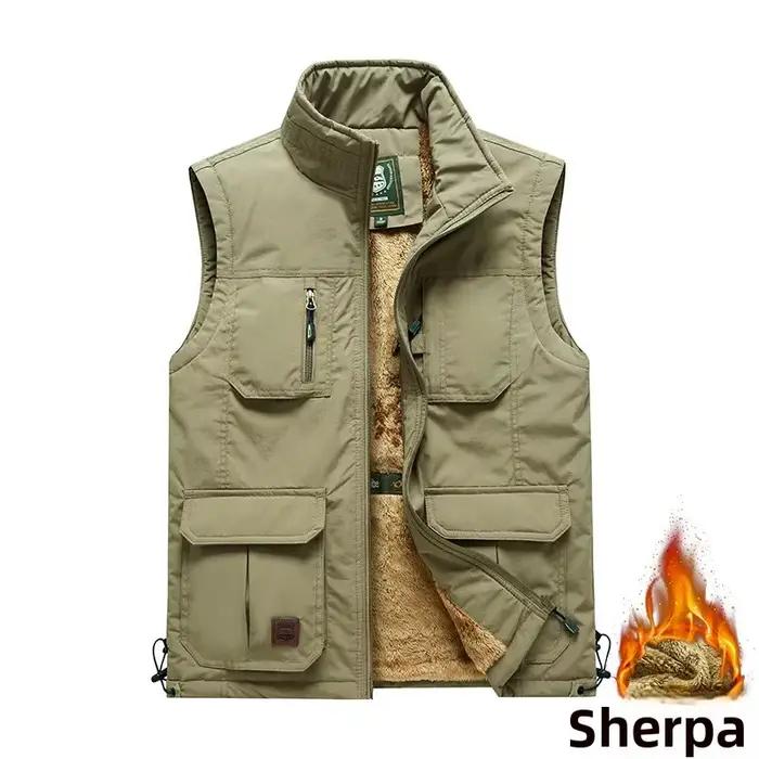 Veste de pêche chaude hiver polaire homme à multiples poches séchage rapide loose fit