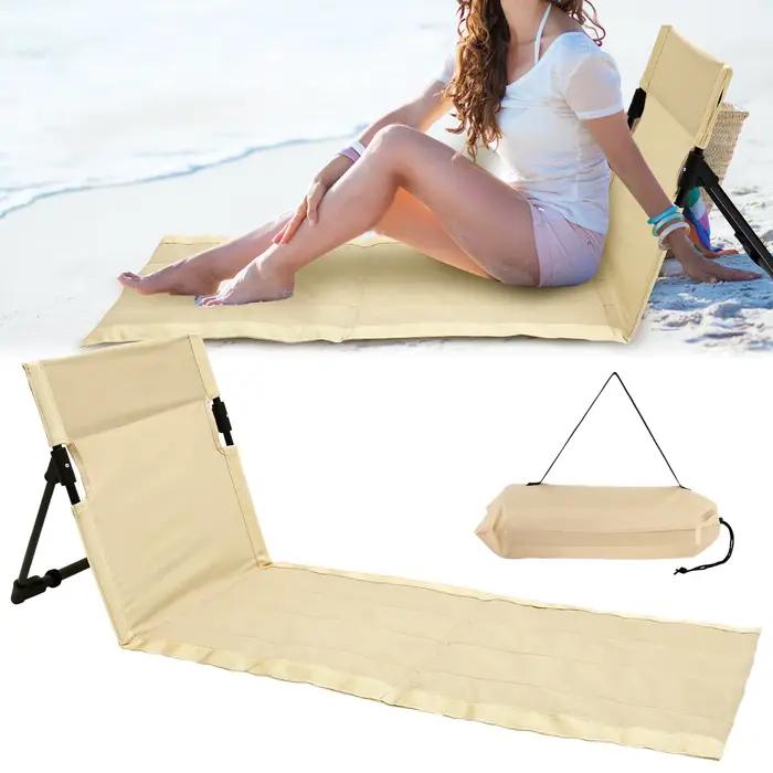 Chaise de sol camping Oxford pliable - Pour jardin, parc et sessions pêche confortables