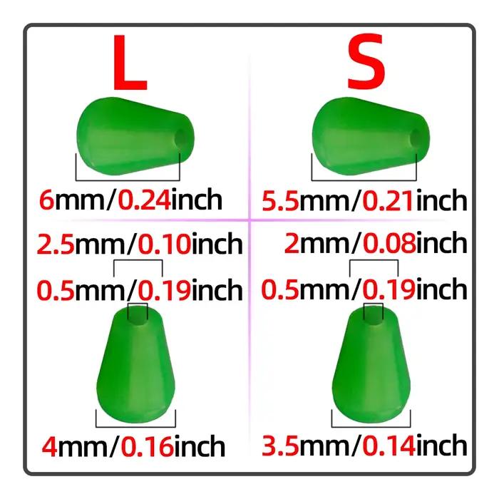50 pièces haricots amortisseurs pêche roche caoutchouc souple protection anti-collision flotteur ligne