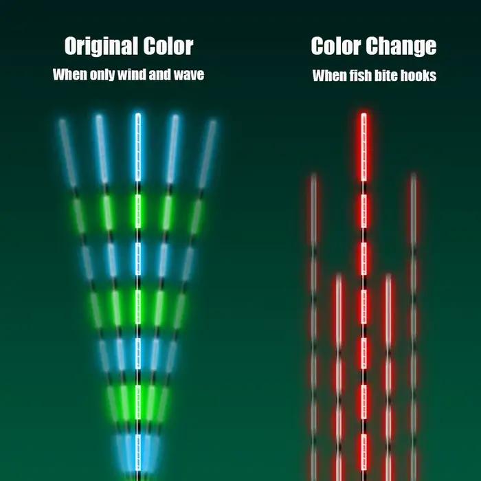 Lot de 3 flotteurs lumineux électriques pour la pêche, éclairage LED non éblouissant avec changement de couleur