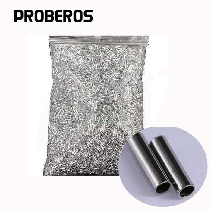 100 connecteurs de ligne pêche PRO BEROS - Manchons sertissage cuivre pour montages solides et durables