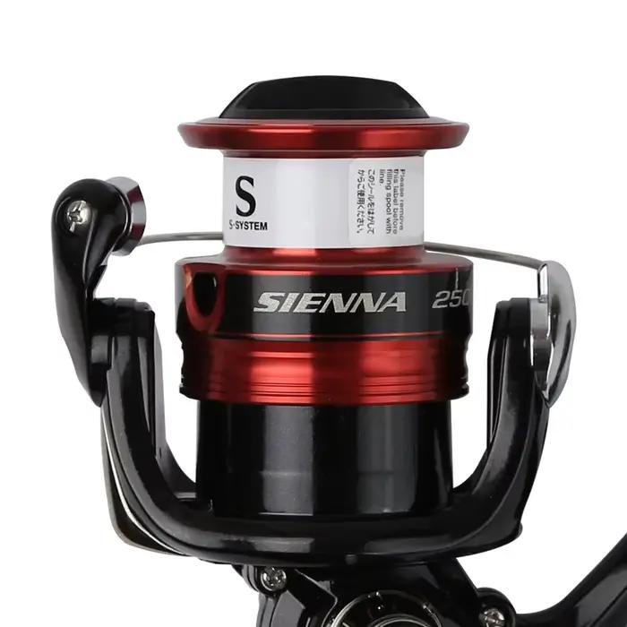 Moulinet pêche Shimano Sienna spinning mer eau douce 500 à 4000 frein Ar-C bobine 3D Gear matériel de pêche