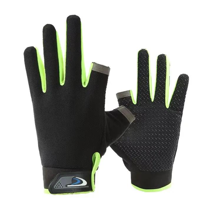 Gants de pêche imperméables anti-dérapants 3 doigts coupés pour carpe chasse extérieur
