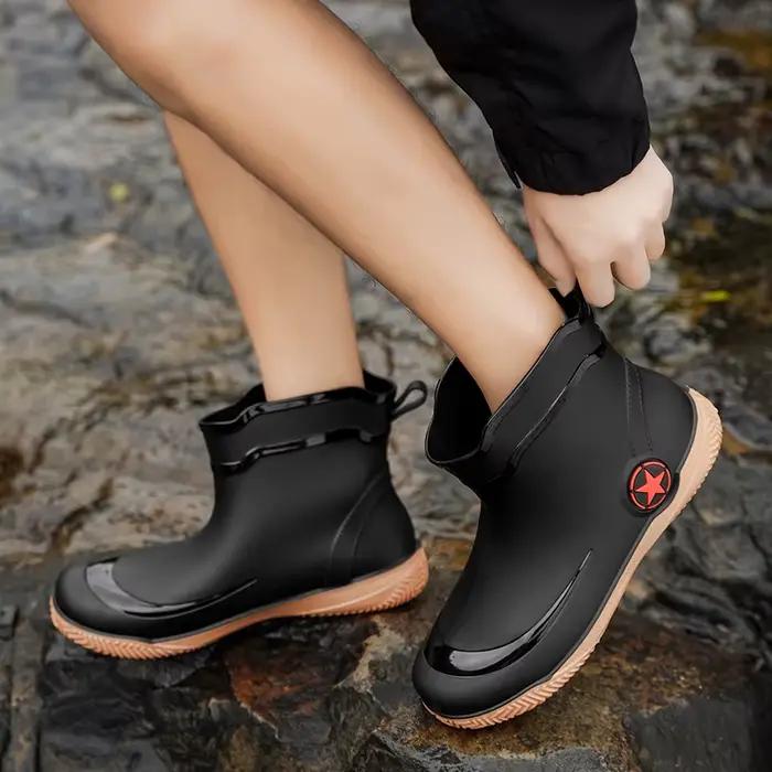 Bottes de pêche imperméables style britannique pour homme printemps automne protection totale confort maximal occassions spéciales pêche rivière lac plage activités outdoor