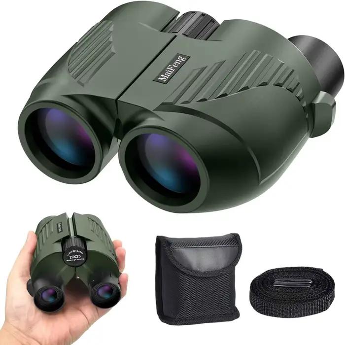 Jumelles compactes 20x25 HD étanches pour observation pêche et randonnée aquatique