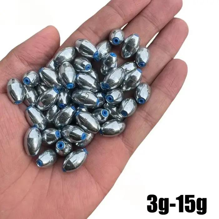Plombs de pêche creux alliage acier carbone 20 pièces 3g à 10g - Poids appâts leurres