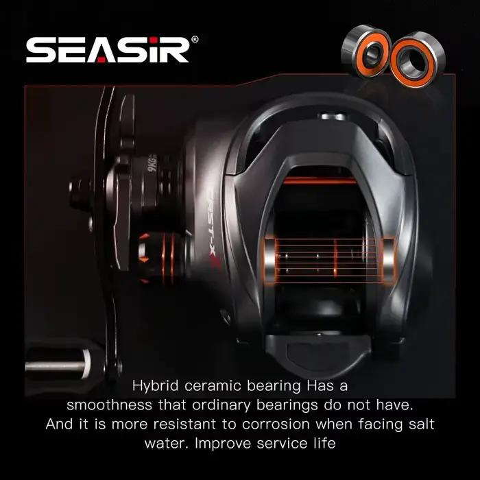 SEASIR Cast X2 Baitcasting Reel 7.3:1 Hybrid Ceramic Bearing Carbon Fiber Washer