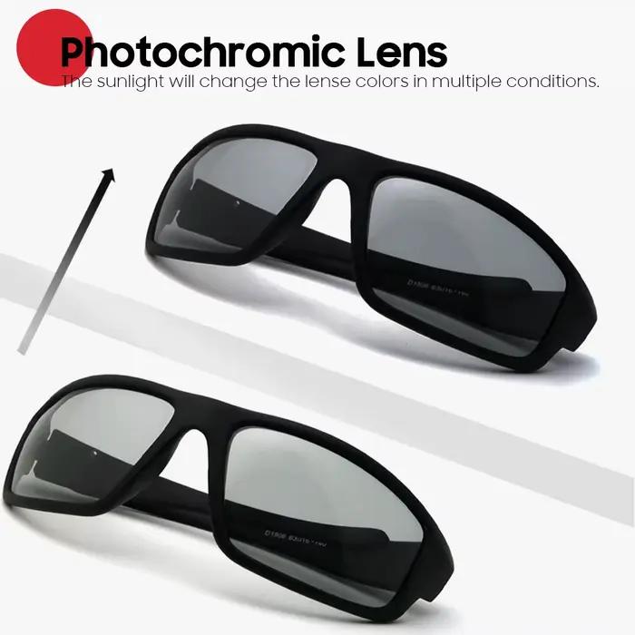Lunettes photochromiques polarisées noires - Pêche sportive - Conduite 2026 - Changement de couleur automatique