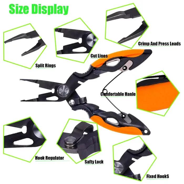 Fish Lip Clamp Upgrade Multi-function Hook Remover and Split Ring Clamp for Fly