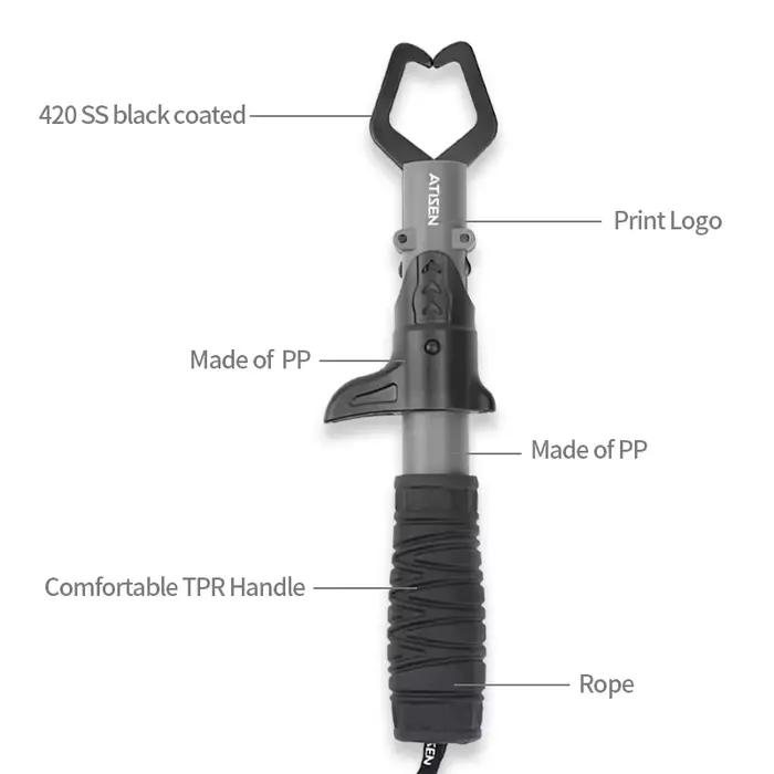 Pince à poisson professionnelle acier inox - Gripper pêche contrôle poisson outil sécurité