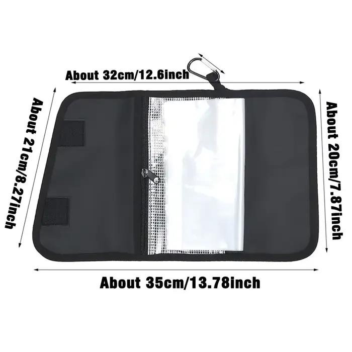 Sac de rangement leurres souples PVC compartimenté étanche pour pêche accessoires
