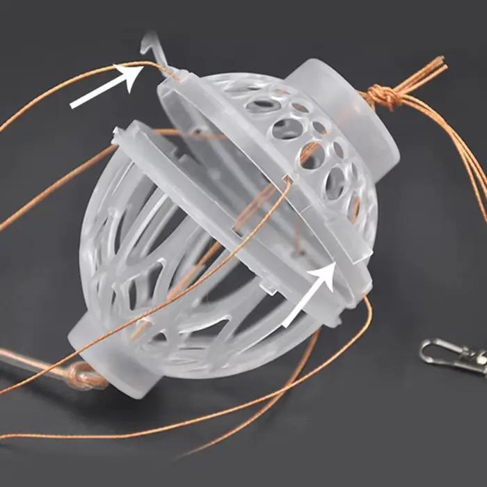 Cage à appâts explosion baits avec 6 hameçons acier carbone pour pêche de la carpe