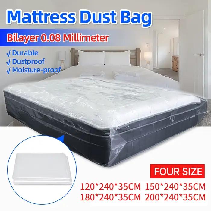 Housse matelas protection déménagement pêche - Sac plastique étanche anti-poussière pour couchage