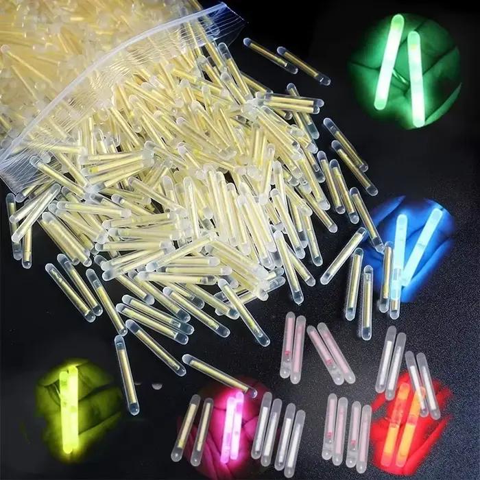 Bâtonnets luminescents fluo pour pêche de nuit, 10/20/30 pièces, lumière verte ou bleue durable