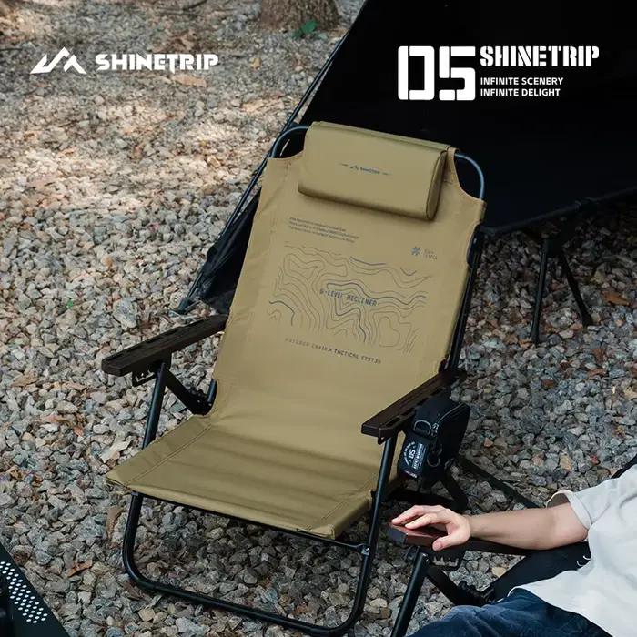 Fauteuil pêche réglable 6 positions - Siège tactique aluminium pliant pour pause déjeuner pêcheur