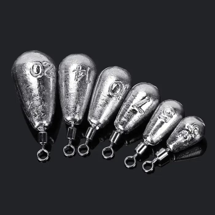 Lot de 10 plombs de pêche goutte d'eau, 3.5g 5g 7g 10g 14g 20g, pour une
