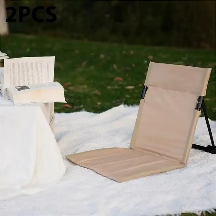 Chaise pliante de jardin avec dossier réglable - Siège confortable pour pêche, pique-nique et plage