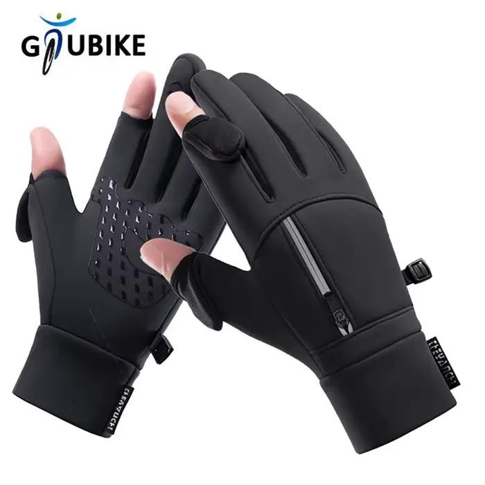 Gants hiver pêche GTUBIKE 2 doigts retournables imperméables homme femme chauds