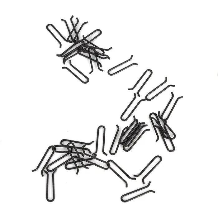 50 pièces plombs carpistes noir mat avec œillet en U - Accessoires de pêche clips de sécurité