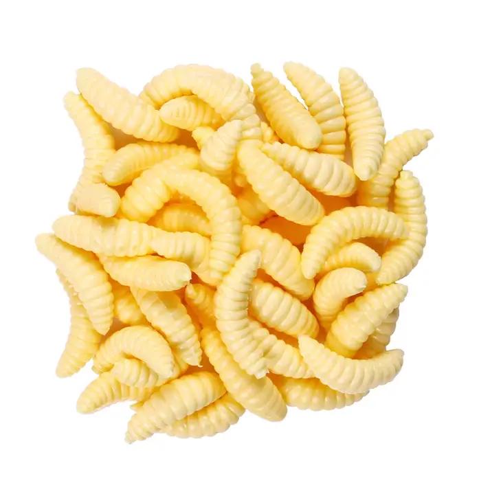 50pcs vers luisants appâts souples 2cm asticots crevettes pour pêche brochet perche carpe