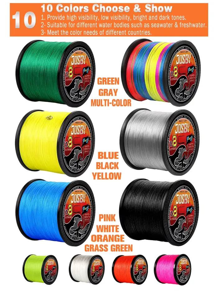 Ligne de pêche tressée PE 8 brins 100m 500m 1000m pour mer surfcasting carpe et pêche extrême