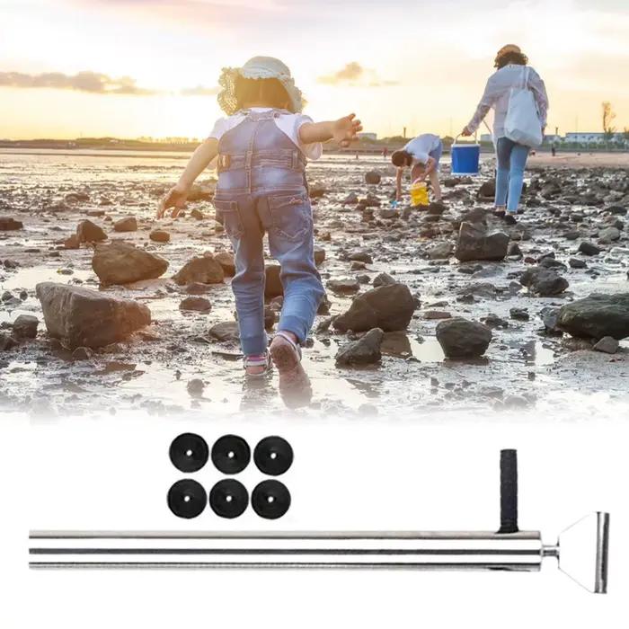 Pompe crevettes mantis acier inoxydable portable pour pêche crustacés plage extérieur facile à transporter