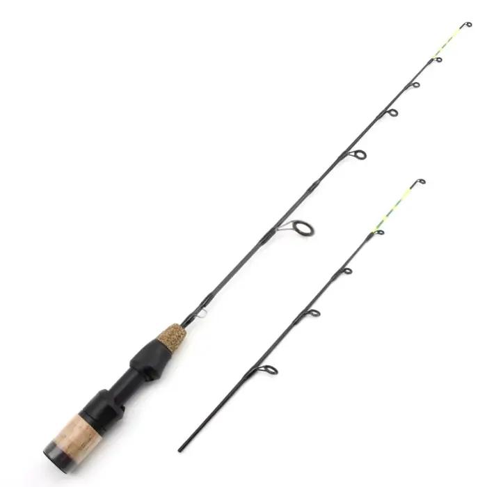 Combo canne glace 60cm 2 pointes + moulinet - Set pêche hivernale carbone nouveau