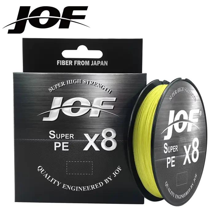 JOF Braided Fishing Line 8 brins PE multifilament 150-500m pour pêche sportive eau douce et mer