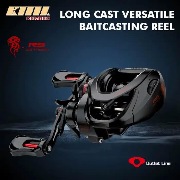 Moulinet baitcasting CEMREO 7kg drag frein magnétique 7.0:1 pour truite carpe black bass