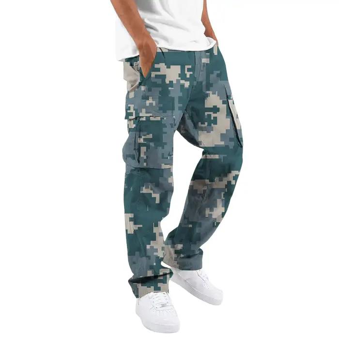 Pantalon de jogging camouflage avec poches pour pêche - Taille élastique confort randonnée pêche