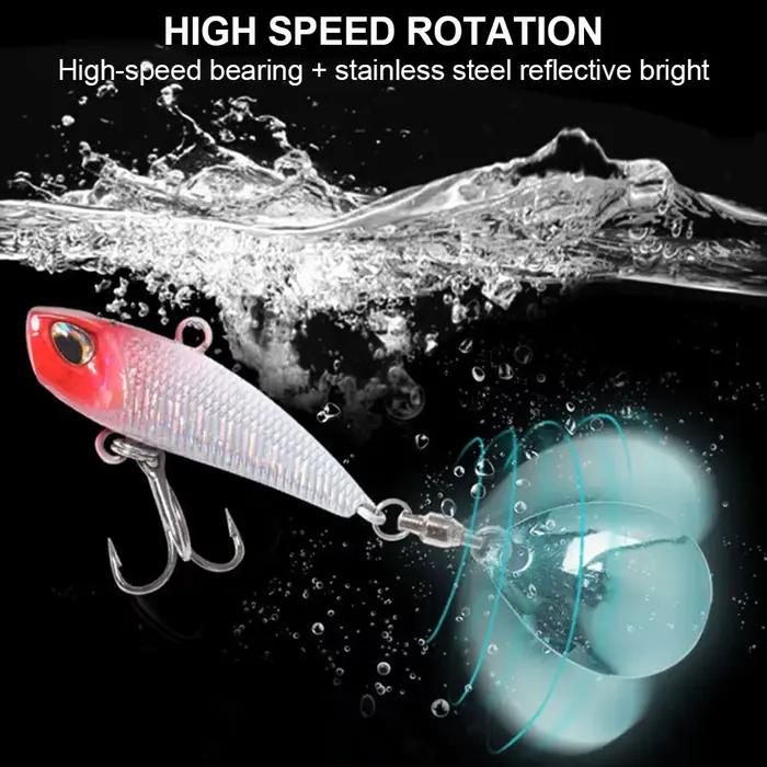 Leurre spinner bait métal vibrant 7g à 21g avec queue rotative et paillettes pour pêche au leurre